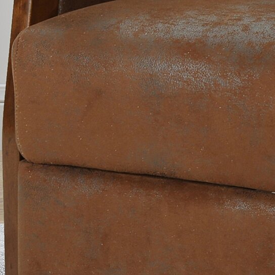 Alex Exposed Wood High Back Microfiber Push Back Recliner - Image 3